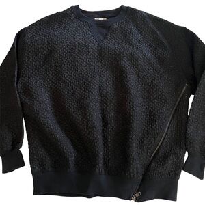 Urban Outfitters Silence + Noise Sweater Sz Small Textured Black Exposed Zipper